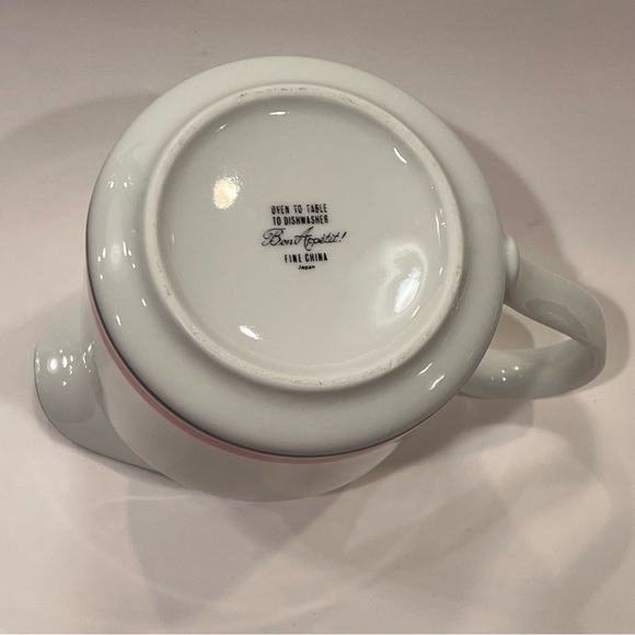 3/$30 LAIT Pitcher French Bon Appetit 32 oz Milk Pitcher Black Red Fine China - Picture 4 of 6